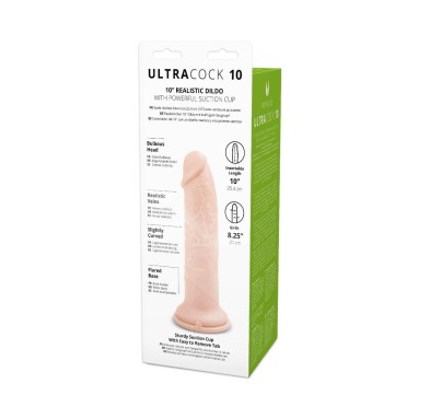 Realistyczny silikonowy penis z przyssawką 25,5 cm